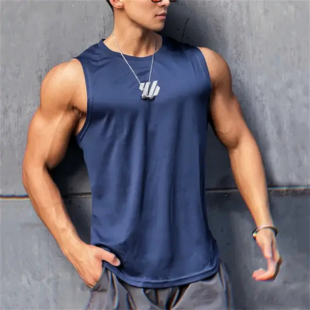 2023 newest Summer Gym Vest High Quality mesh Shirt Sleeveless T-shirts