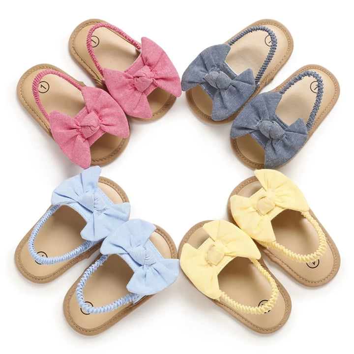 2020 Baby Girls Bow Knot Sandals: Summer Soft Sole Princess Shoes